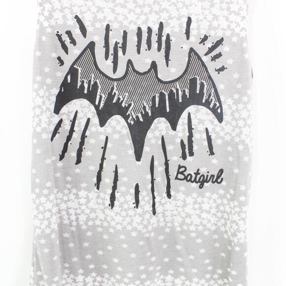 DC SUPERHERO GIRLS Gray White Batgirl Striped Tank Top - Picture 3 of 9